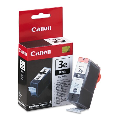 Canon BCI3EBK, BCI-3E, Ink, 560 Page-Yield, Black 4479A230